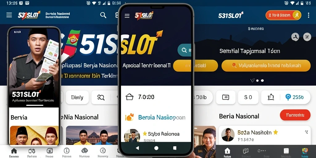 Tampilan antarmuka modern 531SLOT dengan berita nasional terkini.