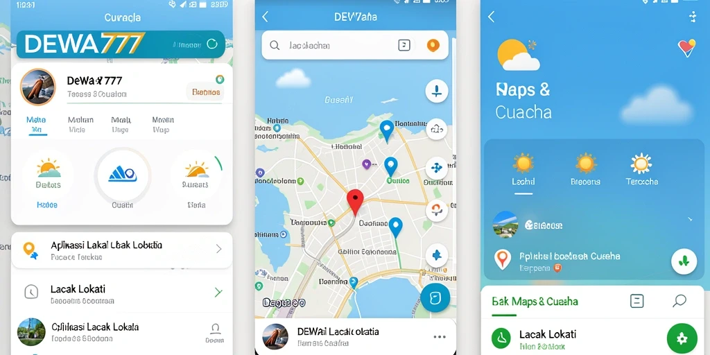 Tampilan antarmuka DEWA777 menampilkan fitur Lacak Lokasi secara jelas.