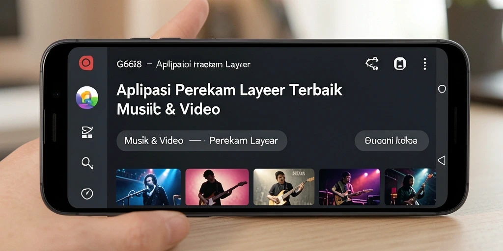 Tampilan antarmuka G668 yang intuitif untuk merekam layar.