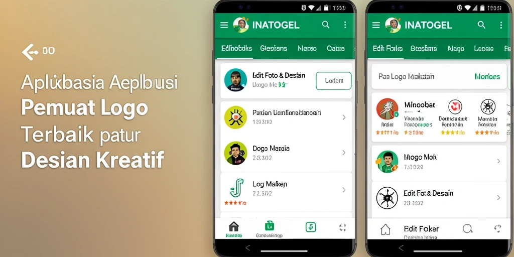Antarmuka aplikasi INATOGEL untuk desain logo yang mudah digunakan.