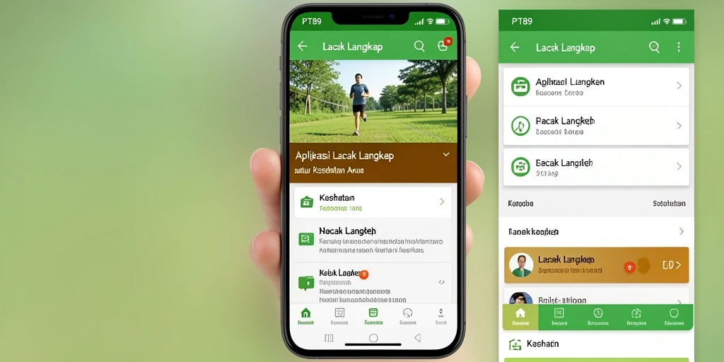 Tampilan antarmuka aplikasi Lacak Langkah PT89 yang menarik dan informatif.