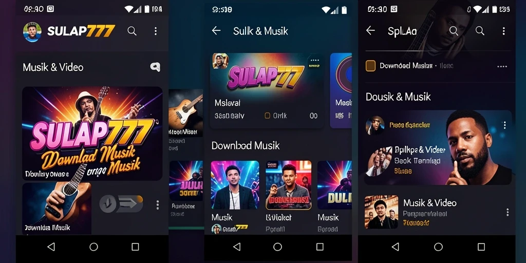 Antarmuka SULAP777 yang menarik untuk Download Musik dengan berbagai fitur.